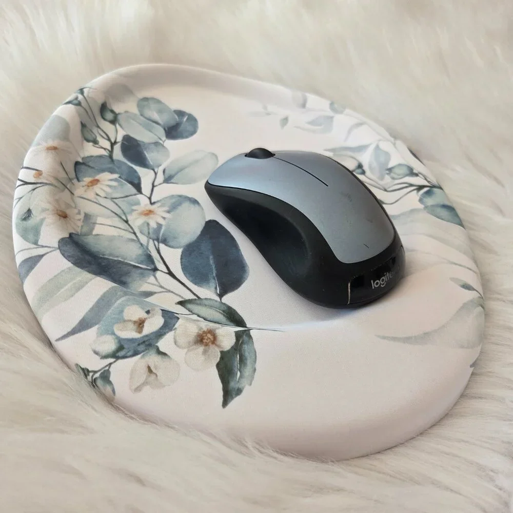 MEKASS Ergonomic Mousepad with Wrist Support Beautiful Flowers